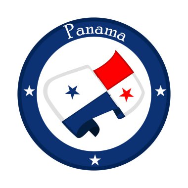 Panama bayrağı bir etikette