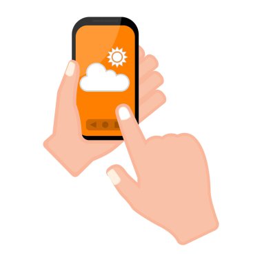 El ile bir tahmin app bir akıllı telefon tutarak
