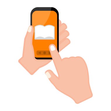 Not defteri simgesi olan bir akıllı telefon tutan el