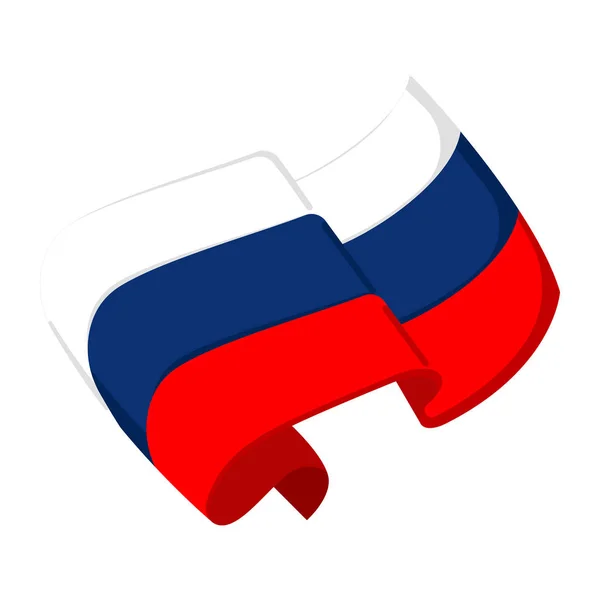 Isolierte Flagge Russlands — Stockvektor