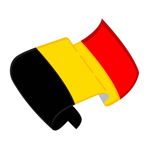 Isolerade Belgiens flagga — Stock vektor