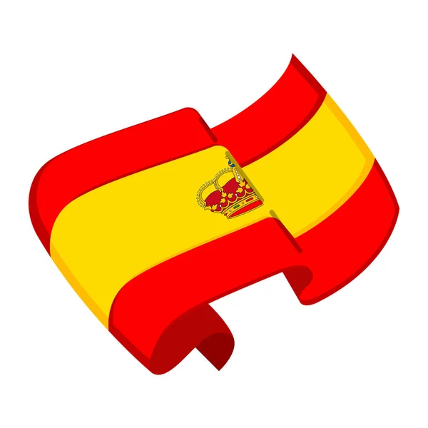 İzole İspanya bayrağı — Stok Vektör