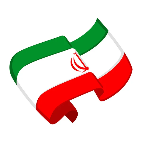 İzole Iran bayrağı — Stok Vektör