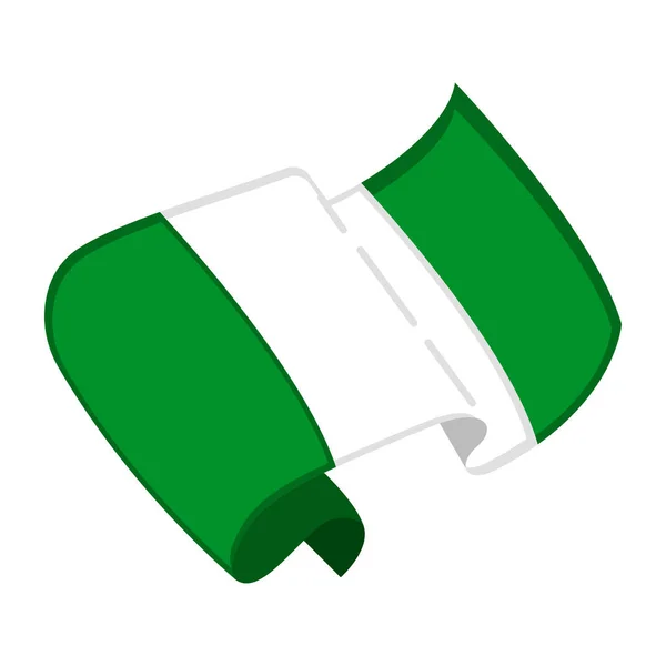 Isolerade flagga Nigeria — Stock vektor