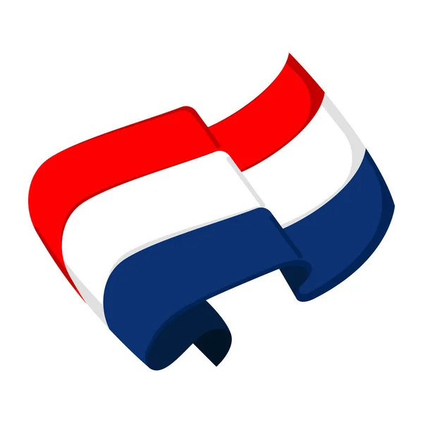 Bandeira isolada da Croácia — Vetor de Stock