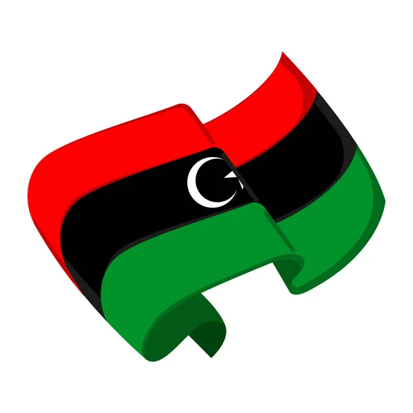 Bandera aislada de Libia — Archivo Imágenes Vectoriales