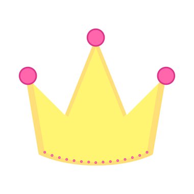 İzole altın taç simgesi