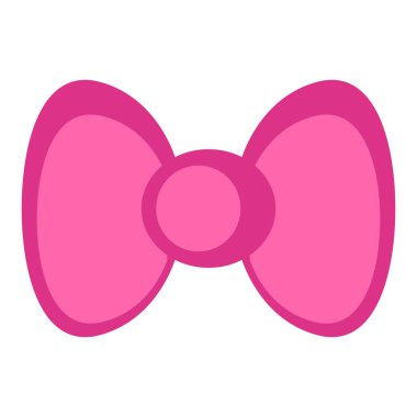 İzole pembe papyon simgesi