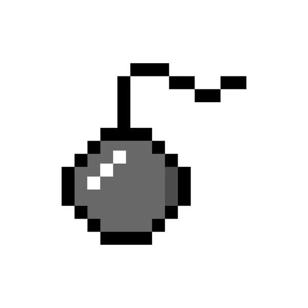 Icono de bomba pixelada aislada — Vector de stock