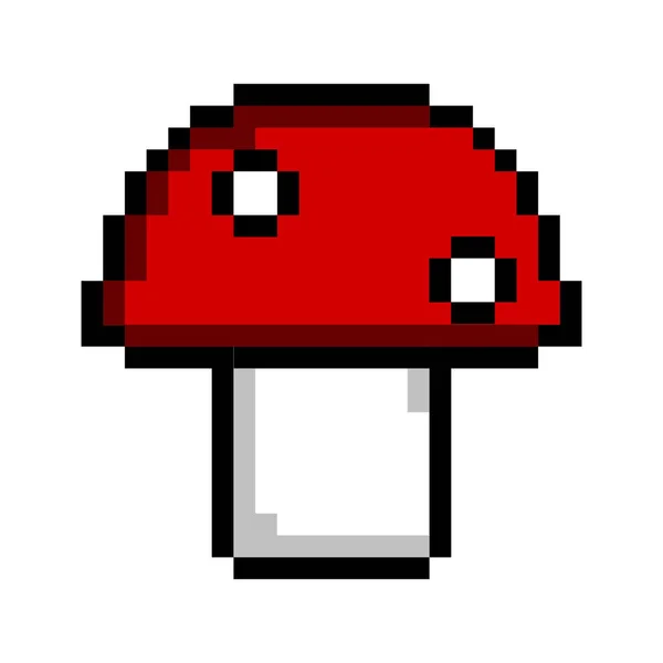 Ізольована піксельна іконка гриба — стоковий вектор