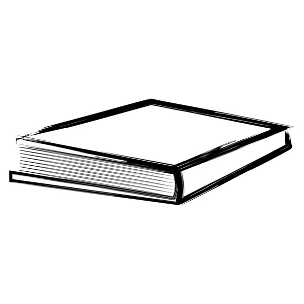 Geïsoleerde boek schets — Stockvector