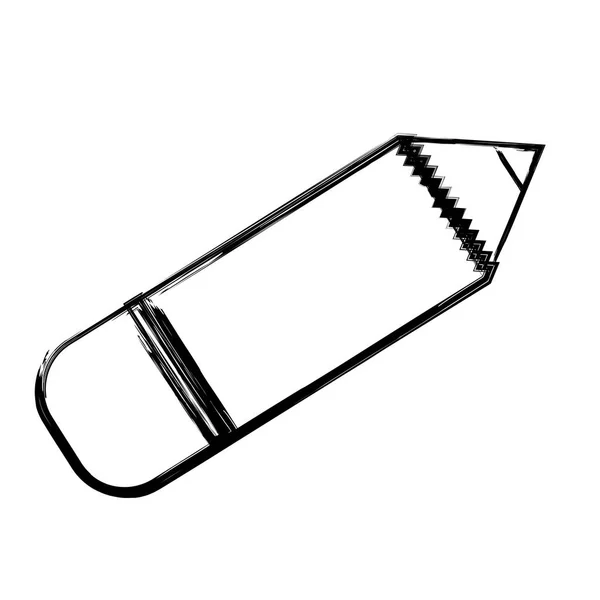Contour de crayon isolé — Image vectorielle