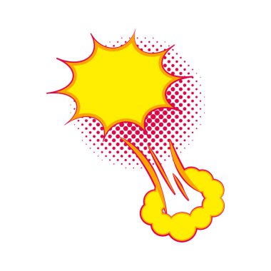 İzole retro komik ifade