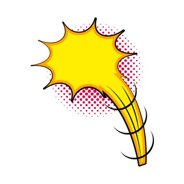 İzole retro komik ifade