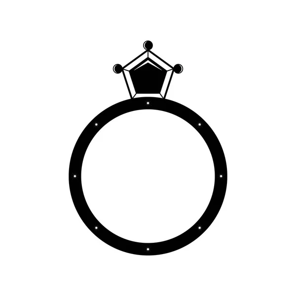 Silhouette of a ring — Stock Vector