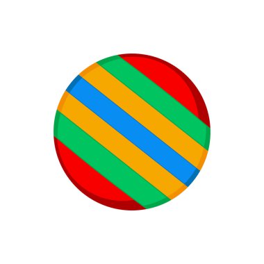 İzole plaj topu oyuncak simgesi