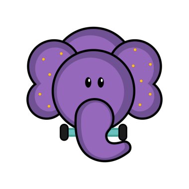 İzole fil oyuncak simgesi