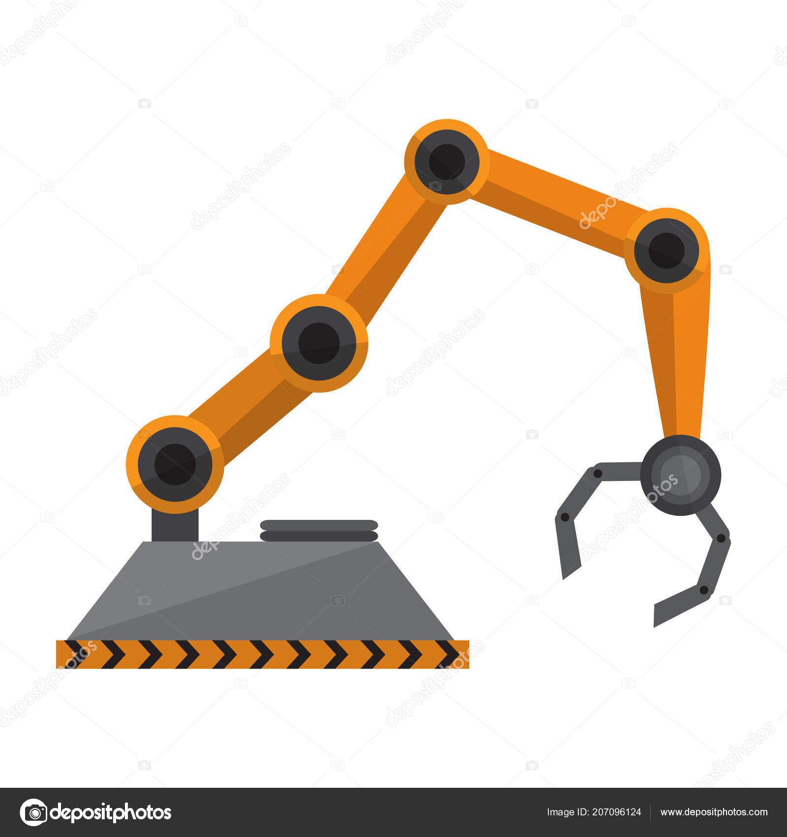 Isolated Industrial Robot Arm Icon Vector Image By C Jokalar01 Vector Stock