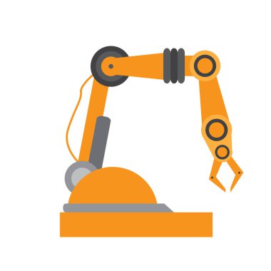 İzole endüstriyel robot kol simgesi