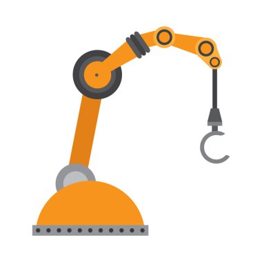 İzole endüstriyel robot kol simgesi