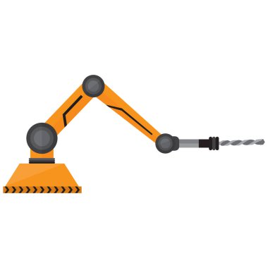 İzole endüstriyel robot kol simgesi