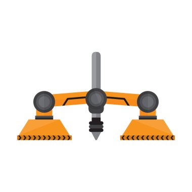 İzole endüstriyel robot kol simgesi