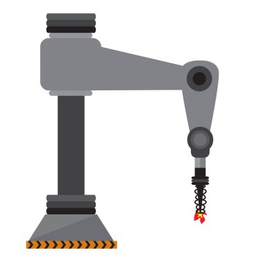 İzole endüstriyel robot kol simgesi