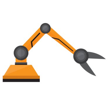 İzole endüstriyel robot kol simgesi