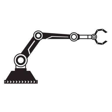 İzole endüstriyel robot kol simgesi