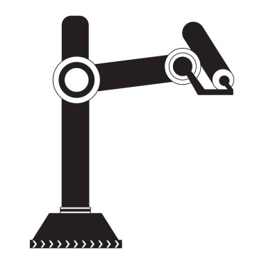 İzole endüstriyel robot kol simgesi