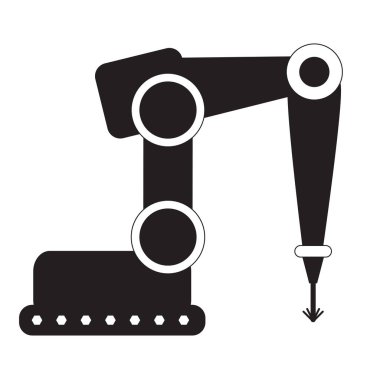 İzole endüstriyel robot kol simgesi