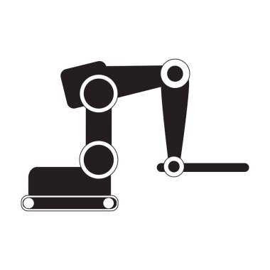 İzole endüstriyel robot kol simgesi