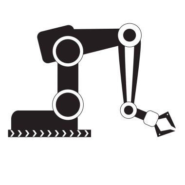 İzole endüstriyel robot kol simgesi