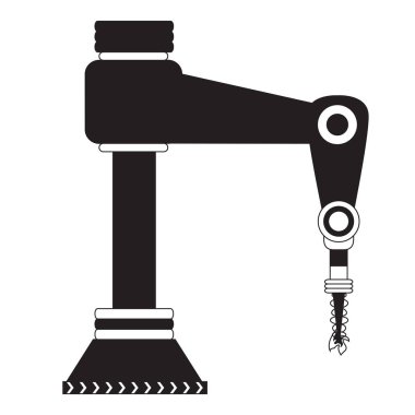 İzole endüstriyel robot kol simgesi