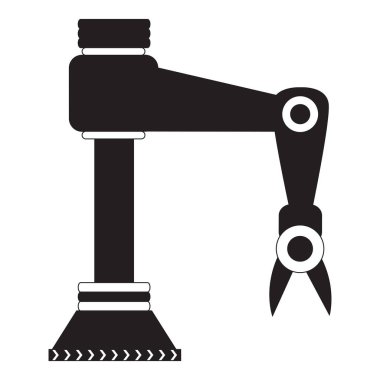 İzole endüstriyel robot kol simgesi