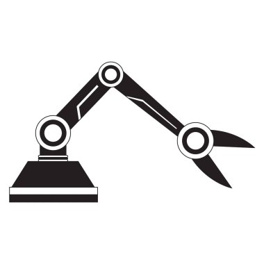 İzole endüstriyel robot kol simgesi