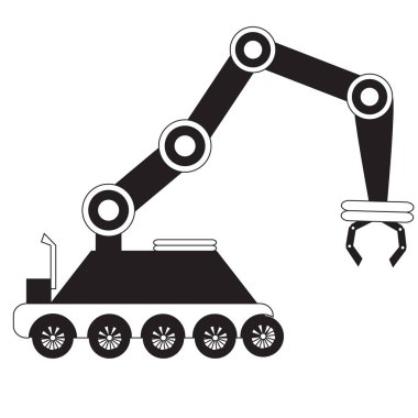 İzole endüstriyel robot kol simgesi