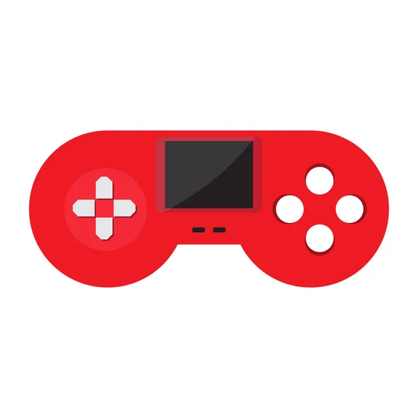 Pictogram voor geïsoleerde draagbare videogame-console — Stockvector