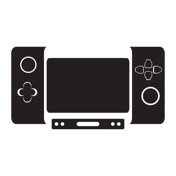 Pictogram voor geïsoleerde draagbare videogame-console — Stockvector