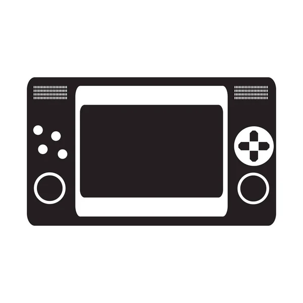 Pictogram voor geïsoleerde draagbare videogame-console — Stockvector