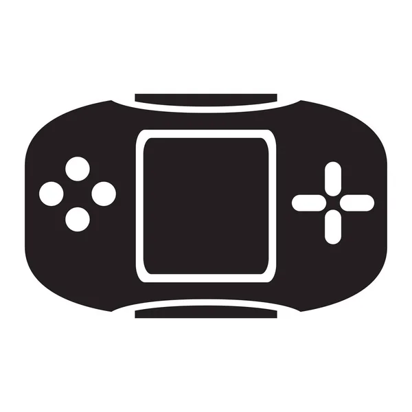 Pictogram voor geïsoleerde draagbare videogame-console — Stockvector