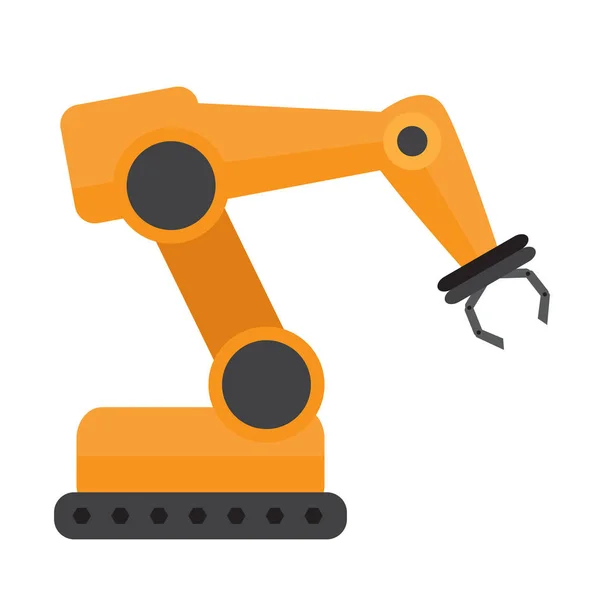 İzole endüstriyel robot kol simgesi — Stok Vektör