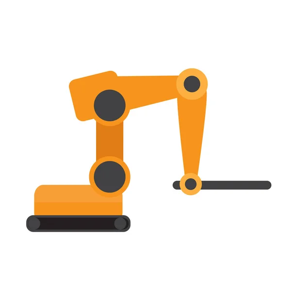 Isolato icona braccio robot industriale — Vettoriale Stock