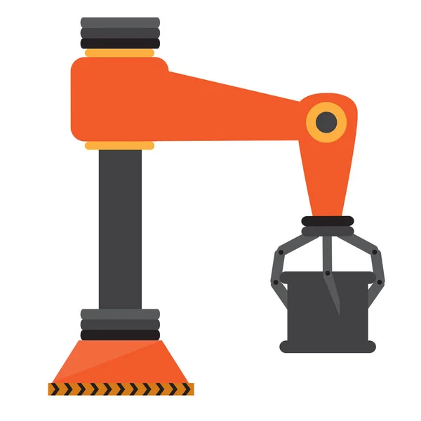 Isolato icona braccio robot industriale — Vettoriale Stock