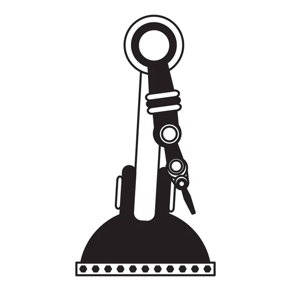 Geïsoleerde industriële robot arm pictogram — Stockvector