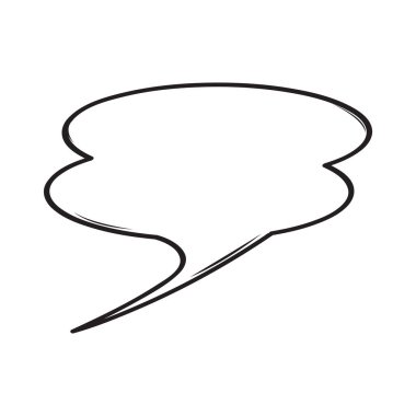 İzole boş komik konuşma balonu