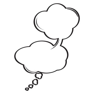 İzole boş komik konuşma balonu