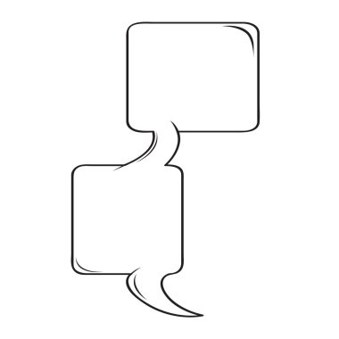 İzole boş komik konuşma balonu