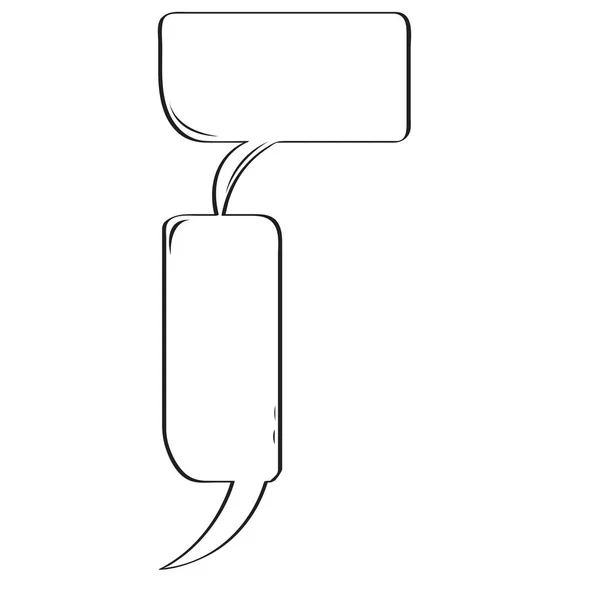 Isolated empty comic speech bubble — Stock Vector