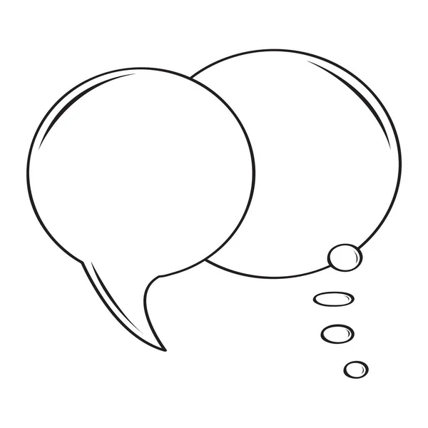 Isolated empty comic speech bubble — Stock Vector